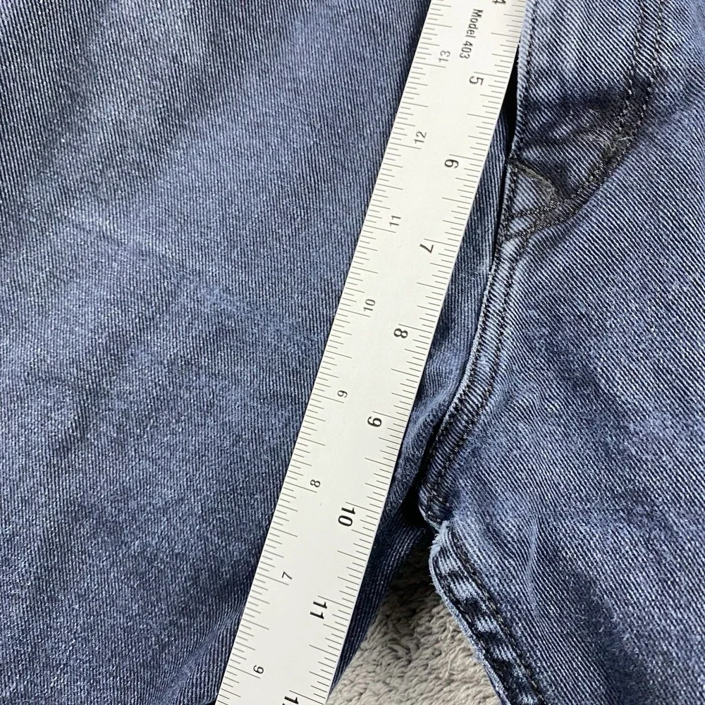 Levis Straight Leg Jeans Womens‎ W36x26 Navy Blu Dark Wash Mid Rise Cuffed
